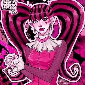 Draculaura Monster High Art Print || Poster || Satin print || 11&quot;x15&quot;