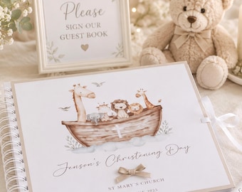 Christening Guest Book, Christening Memory Book, Christening Keepsake Book, Personalised Christening Guest Book, Christening, Baby