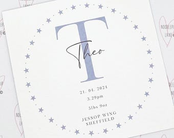 Personalised Card, Handmade Card, New Baby Card, Personalised New Baby Card, Baby Boy, New Baby, Welcome To The World