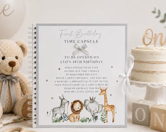 Personalised Time Capsule Book, Time Capsule, Memory Book, Keepsake Book, Baby's 1st Birthday, First Birthday, 1st Birthday Gift