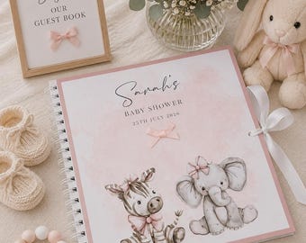 Personalised Baby Shower Guest Book, Baby Shower Memory Book, Baby Shower Keepsake Book, Baby Shower, Mum To Be, Baby Girl, Baby Shower Gift