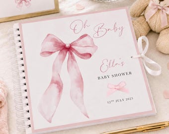 Personalised Baby Shower Guest Book, Baby Shower Memory Book, Baby Shower Keepsake Book, Baby Shower, Mum To Be, Baby Girl, Baby Shower Gift