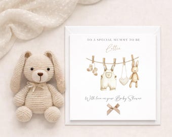 Personalised Baby shower Card, Neutral Baby Shower Card, Baby Shower, Mum To Be, Baby Boy Baby Girl, Baby Shower Gift
