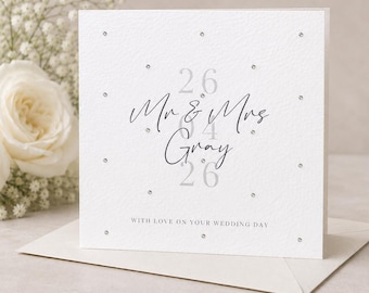 Personalised Wedding Card, Wedding Card, Mr & Mrs Card, Wedding Day, Wedding Keepsake