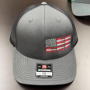 America Bullet Flag Richardson 112 Trucker SnapBack Hat