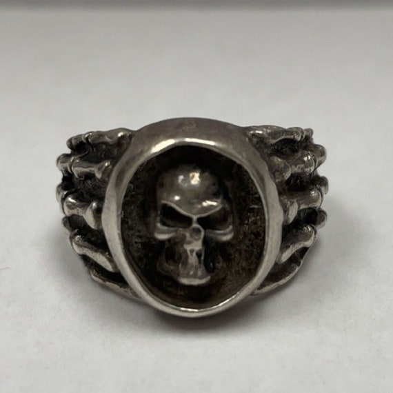 925 Sterling Silver Skull Men’s Ring Size 12