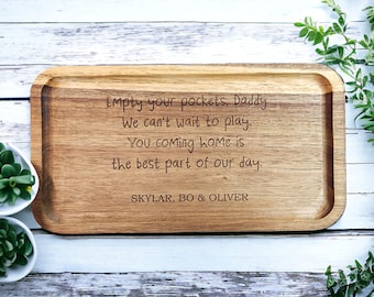 Empty your pockets daddy tray | Coin Tray | Wallet Tray | Father's Day Gift | Dad Gift | Personalized Gift | Custom Valet Tray
