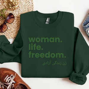 Woman Life Freedom Shirt | Zan Zendegi Azadi Sweatshirt | Mahsa Amini Shirt | Women&#39;s Rights Shirt | Stand With Iranian Women | 2 Sides