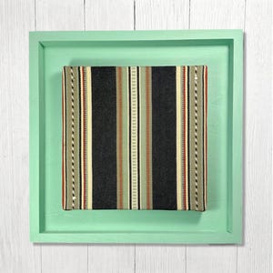 Framed Southwest Fabric Wall Art: Hand-Painted Rustic Decor