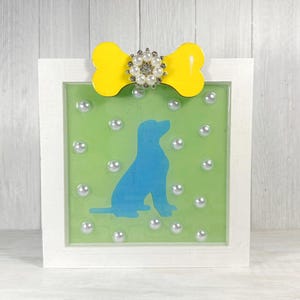 Labrador Retriever Art, Framed Dog Art, Pet Lover Gift, Labrador Wall Decor, Animal Art Print, Home Decor , Resin Art, Dog Print