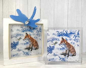 Fantasy Fox Wall Art Print, Enchanted Forest Decor, Mystical Woodland Animal Painting, Cottagecore Fantasy Art