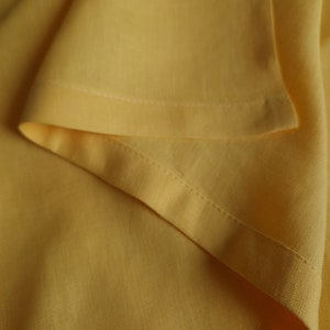 Water Lily Yellow Linen Curtain