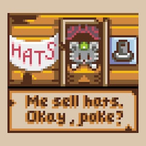 Hat Mouse - Cross stitch digital pattern