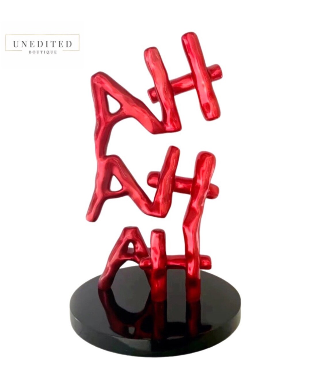 Resin HAHA Word Sculpture Home Decor Pop Art Etsy