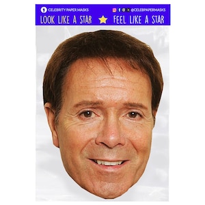 Cliff Richard beroemdheden gezichtsmasker