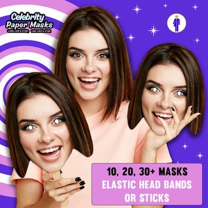 Hen Party Face Masks - personalised face masks - photo face masks - great for stag night, hen do and birthdays - DIY / Ready Made Sets