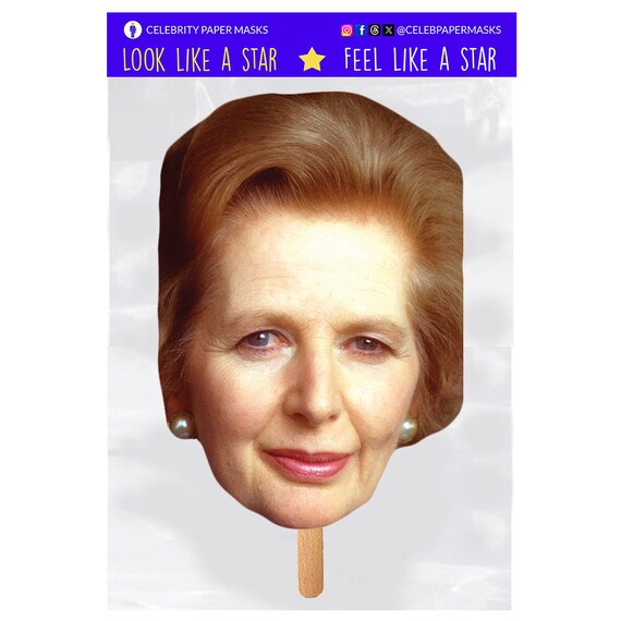 Margaret Thatcher Celebrity Face Mask Margaret Thatcher Celebrity Face Mask