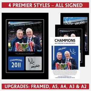 Ally McCoist & Walter Smith Signed Poster, Footballer Print, Photo Gifts, Autographed Sports Poster, Football Poster Soccer Wall Art