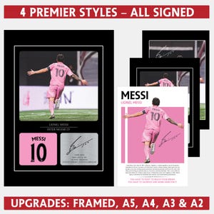 Lionel Messi Signed Photo Poster, Inter Miami Soccer Print, Soccer Gifts, Football Player Poster, Soccer Wall Art, Sports Bedroom Posters