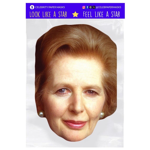 Margaret Thatcher Celebrity Face Mask Margaret Thatcher Celebrity Face Mask