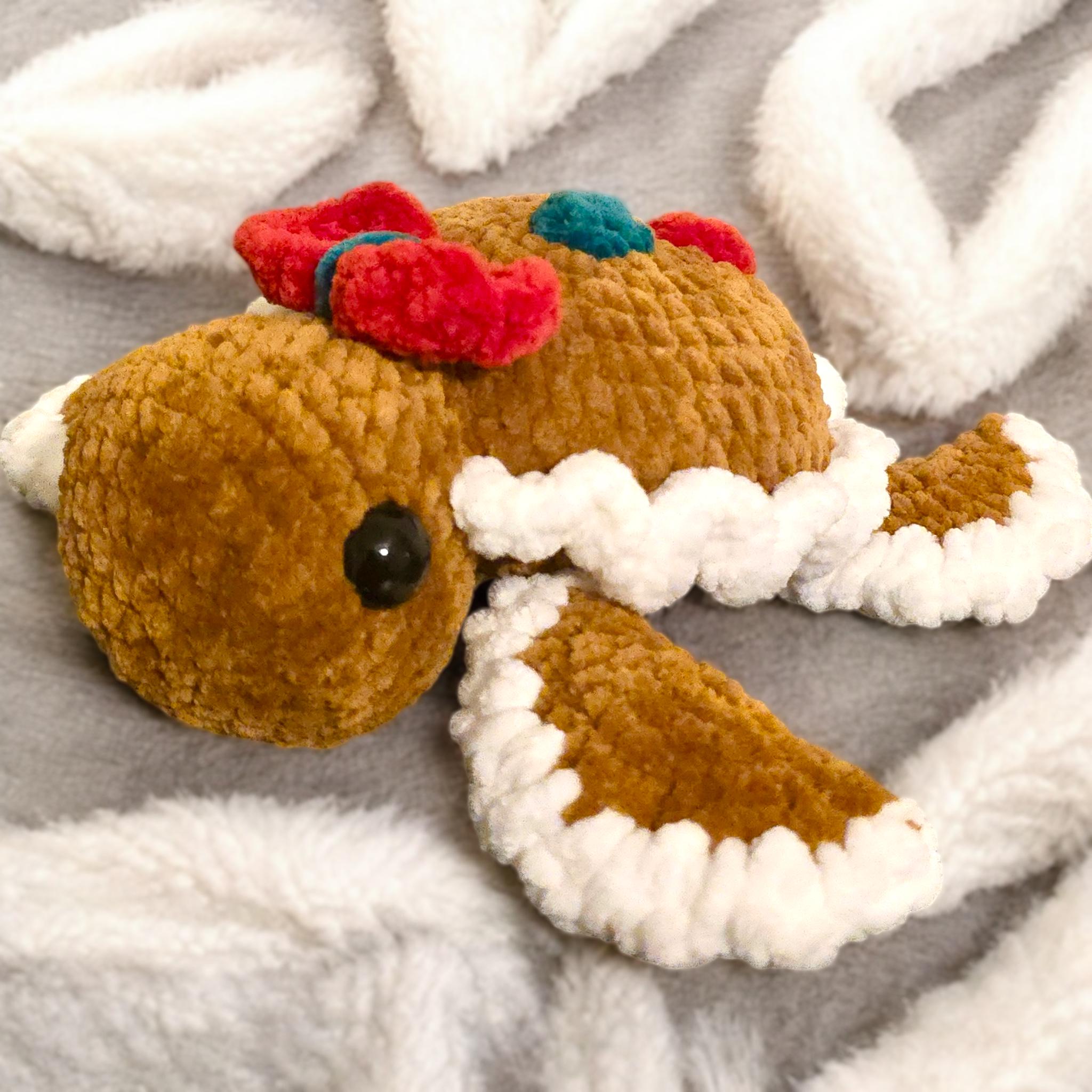 Crochet Gingerbread Turtle - Etsy