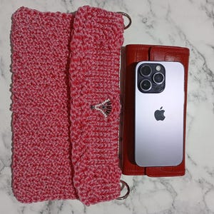 018 Pink Bag mini purse knitted handbag.