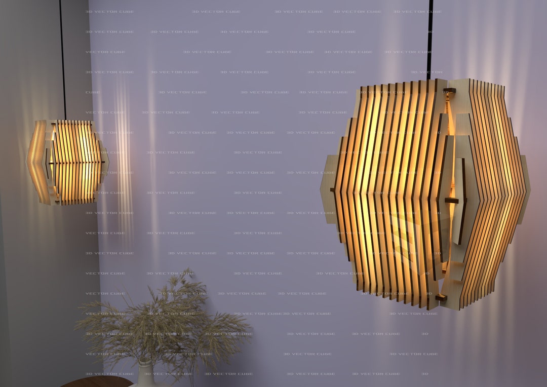 Laser Cut Pendant Light Files: Wood, Acrylic, CNC, 3D Printable ...