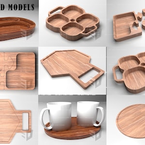 CNC Milling Wooden Tray Design Bundle (Digital Download)