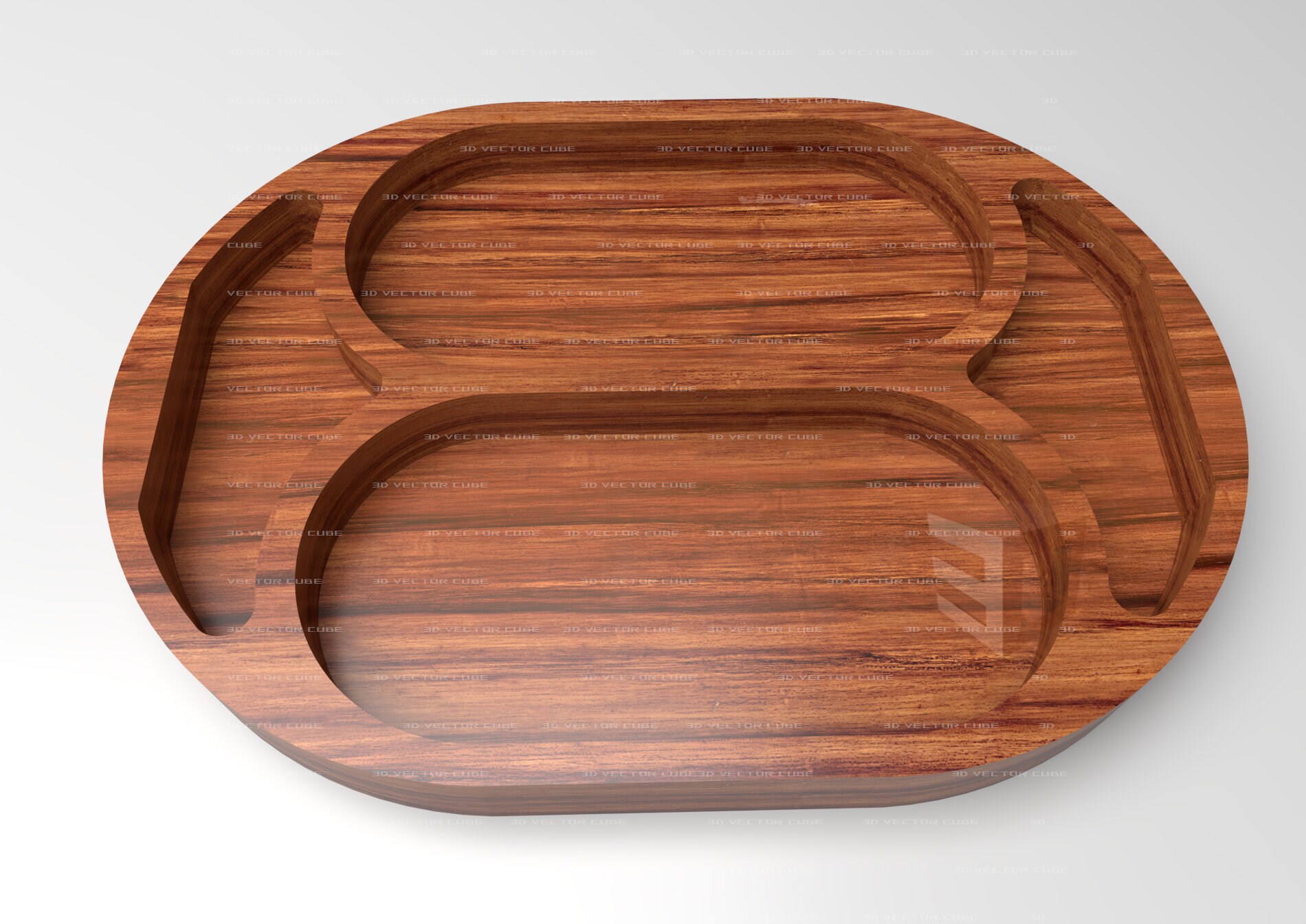 Wooden Tray Design for CNC Milling/3d Printing ( Ai, Dxf, Pdf, Eps, Obj ...