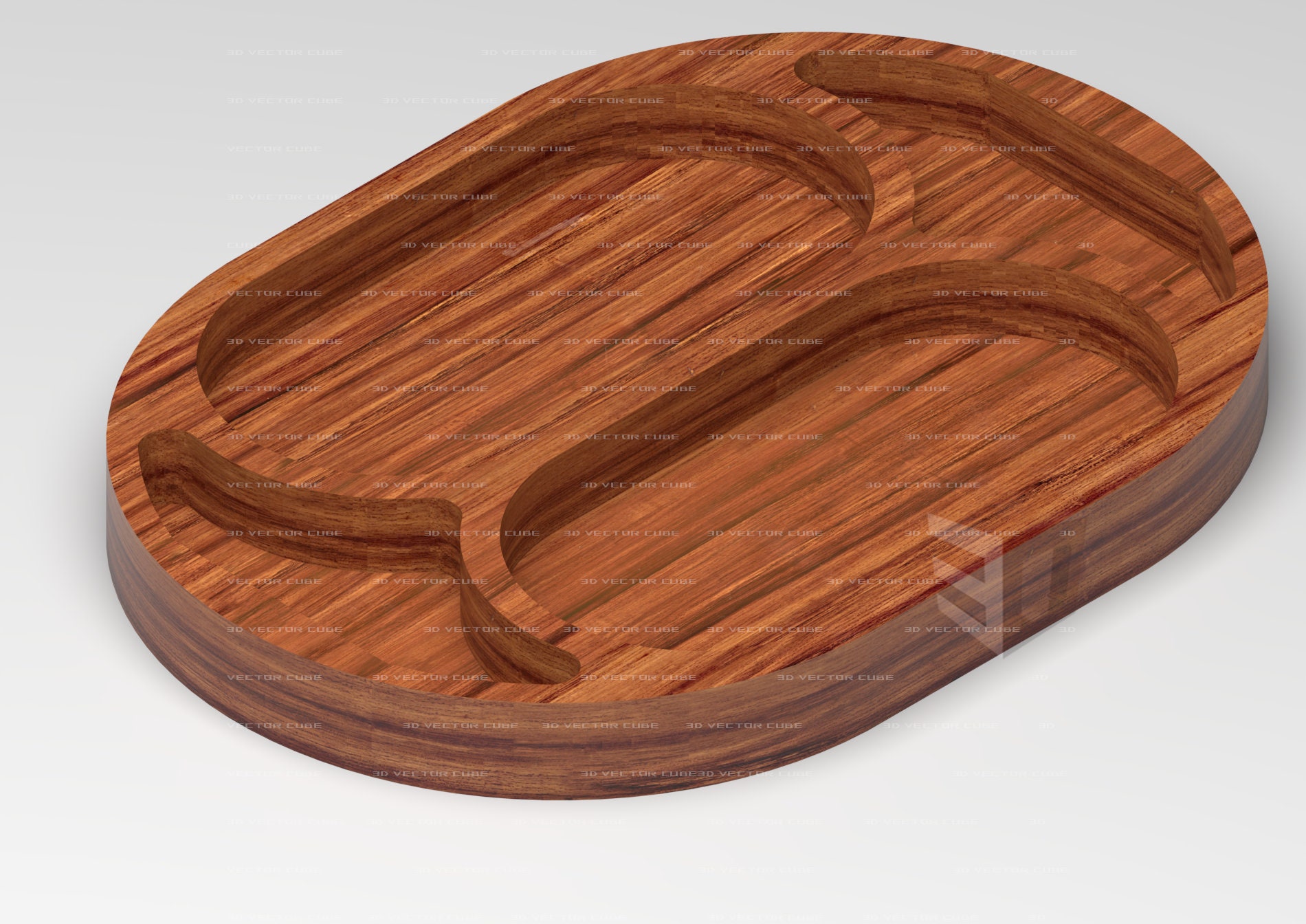 Wooden Tray Design for CNC Milling/3d Printing ( Ai, Dxf, Pdf, Eps, Obj ...