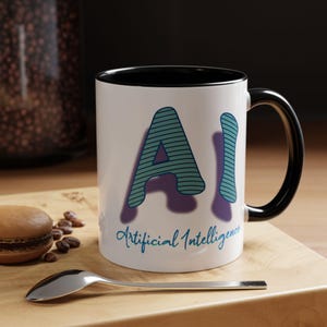 AI Coffee Mug, Artificial Intelligence, Prompt Engineer Mug, Machine Learning Gift, nreal AI Mug. Customizable Mug.