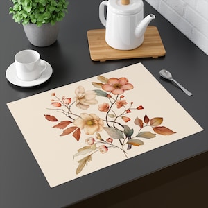 Placemat, flower patterns, wildflowers placemats, vintage flowers placemats, mothers day gift, dining table decor, gift for friend.