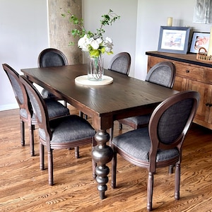 Tavolo e sedie, tavolo e panca, tavolo da fattoria moderno personalizzato, set da pranzo, set da pranzo moderno, tavolo moderno, tavolo da pranzo da fattoria