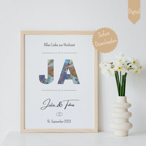 Money gift wedding personalized YES poster money gift download wedding gift ideas wedding money gift gift money wedding