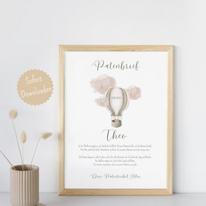 Presente de batismo, carta de padrinho, presente de batismo digital, presente personalizado, certificado de padrinho, presente de padrinho para criança, presente de batismo