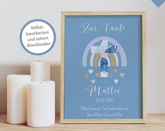 Baptism Gift Baptism Boy Baptism Cash Gift Baptism Cash Gift Guest Gift Baptism Poster Gifts for Baptism Godparents Gift Communion