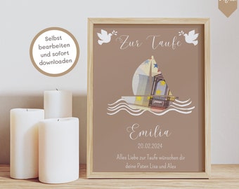 Baptism Gift Baptism Boy Baptism Cash Gift Baptism Cash Gift Guest Gift Baptism Poster Gifts for Baptism Godparents Gift Communion DIY