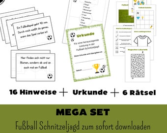 Football Treasure Hunt Indoor German download Football Birthday Football Treasure Hunt Outdoor Football Scavenger Hunt Football Children's Birthday