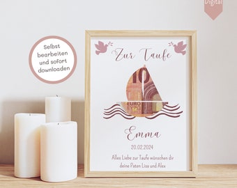 Regalo de Bautismo Regalo de Bautismo de Niña Regalo de Bautismo en Efectivo Regalo de Bautismo en Efectivo Regalo de Invitado Póster de Bautismo Regalos para Bautismo Regalo de Padrinos Comunión