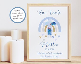Baptism Gift Baptism Boy Baptism Cash Gift Baptism Cash Gift Guest Gift Baptism Poster Gifts for Baptism Godparents Gift Communion