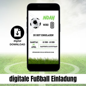 デジタル招待状サッカー Whatsapp 招待状サッカー招待状パーソナライズされたサッカー子供の誕生日 eCard 誕生日カード DIY