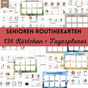 Rutinkort för vuxna, visuella rutinkort för seniorer, hjälp för vuxna, daglig rutin, presenter till seniorer, spel för mor- och farföräldrar, rutindag