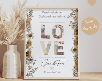 Money gift wedding personalized LOVE poster money gift download wedding gift ideas wedding money gift gift money wedding