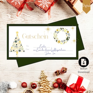 Voucherkaart Kerstcadeaubon Afdrukken Kerstbon Last Minute Cadeau Download Cadeaubon Tijd in plaats van spullen