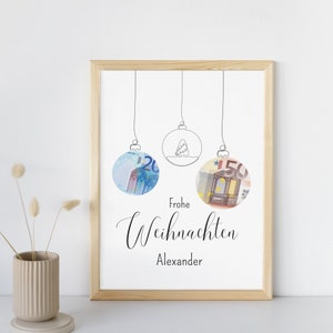 Cadeau d'argent Noël Cadeau d'argent Cadeaux de Noël DIY Idée cadeau numérique Cadeaux de Noël Cadeau de Noël personnalisé