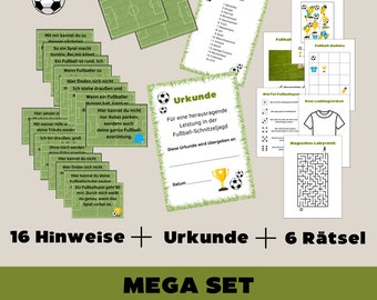 Football scavenger hunt indoor German download Football birthday Football treasure hunt outdoor Football treasure hunt Football children's birthday