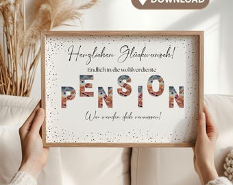 Gift pension cash gift template retirement colleagues certificate digital pension money packaging retirement farewell gift print out