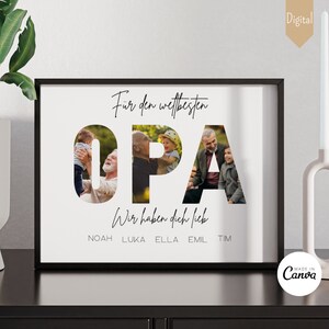 Grandpa gift photo gift birthday grandpa birthday gift grandfather birthday personalized grandchildren gift DIY photo digital image