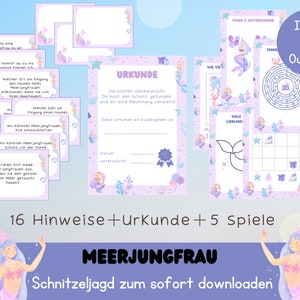 Caccia al tesoro con sirena, compleanno per bambini, download al coperto, compleanno con sirena, caccia al tesoro, festa con sirene, digitale