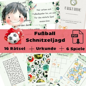 Football scavenger hunt indoor German download Football birthday Football treasure hunt outdoor Football treasure hunt Football children&#39;s birthday